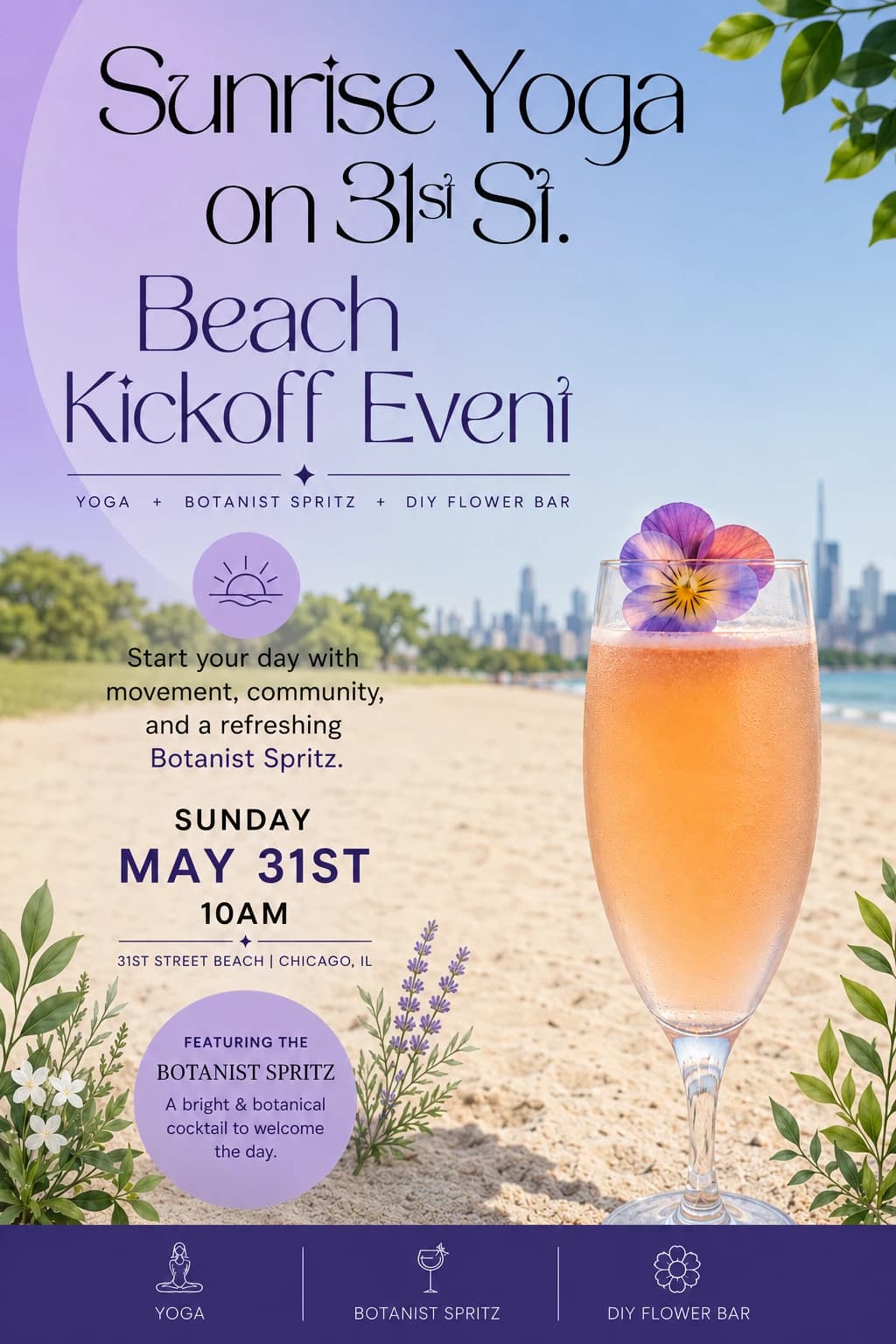 Sunrise Yoga Kickoff Event  hosted by Lure to yoga — yoga classes in Chicago