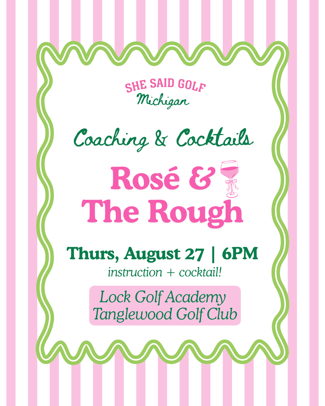Rose and the Rough Clinic hosted by She Said Golf Michigan — golf in South Lyon