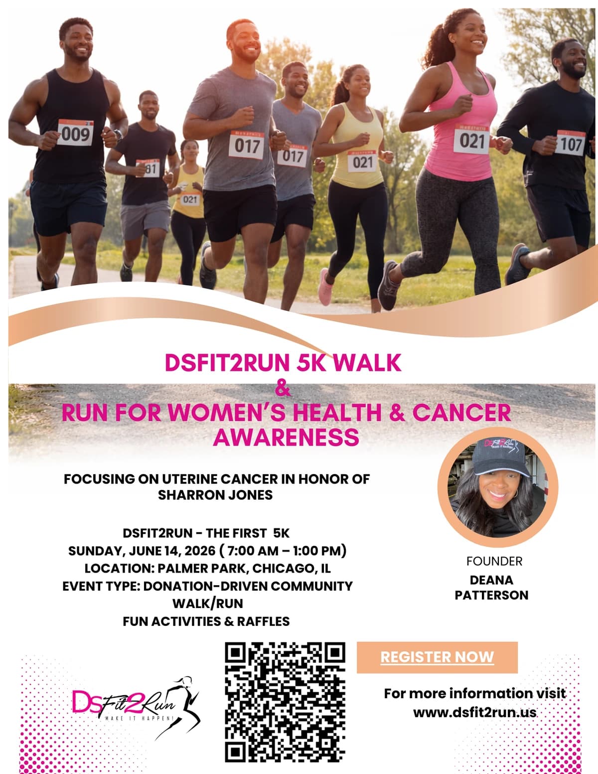 DSFIT2RUN 5K Walk/Run  for Women's Health & Cancer Awareness hosted by DSFIT2RUN — run clubs in Chicago