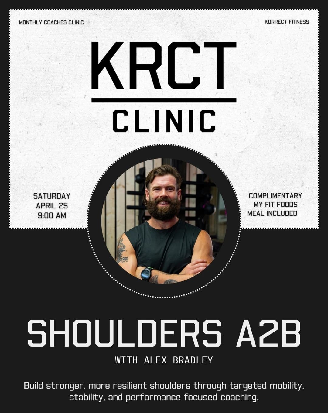 KRCT CLINIC: SHOULDERS A2B hosted by Korrect Fitness — workshops in Austin