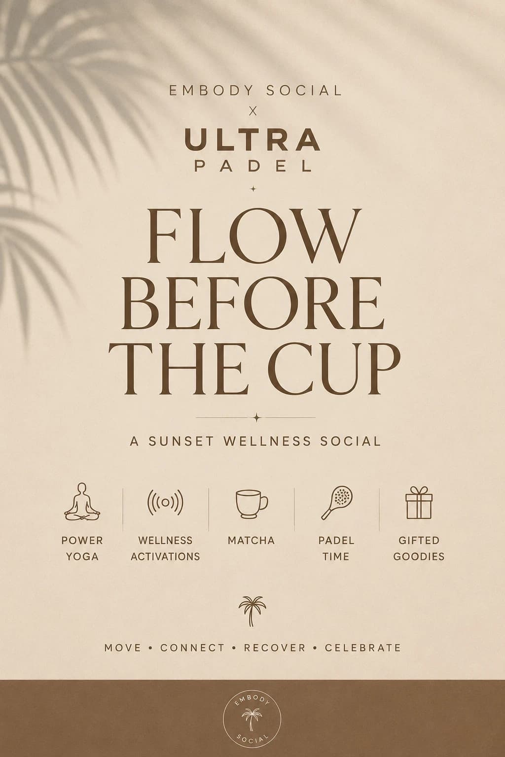 Flow Before the Cup hosted by Embody Social — yoga classes in Miami Beach