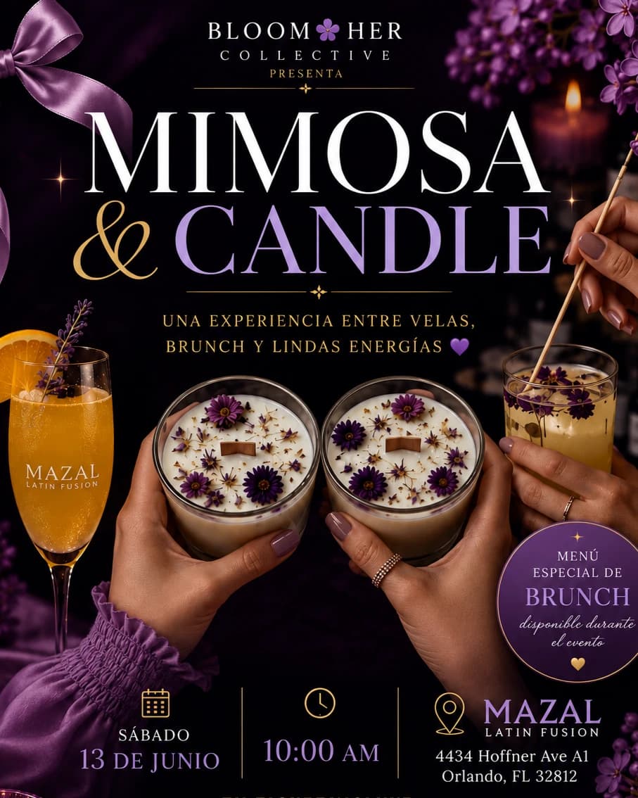 Mimosa & Candle hosted by Bloom Her Collective  — wellness events in Orlando