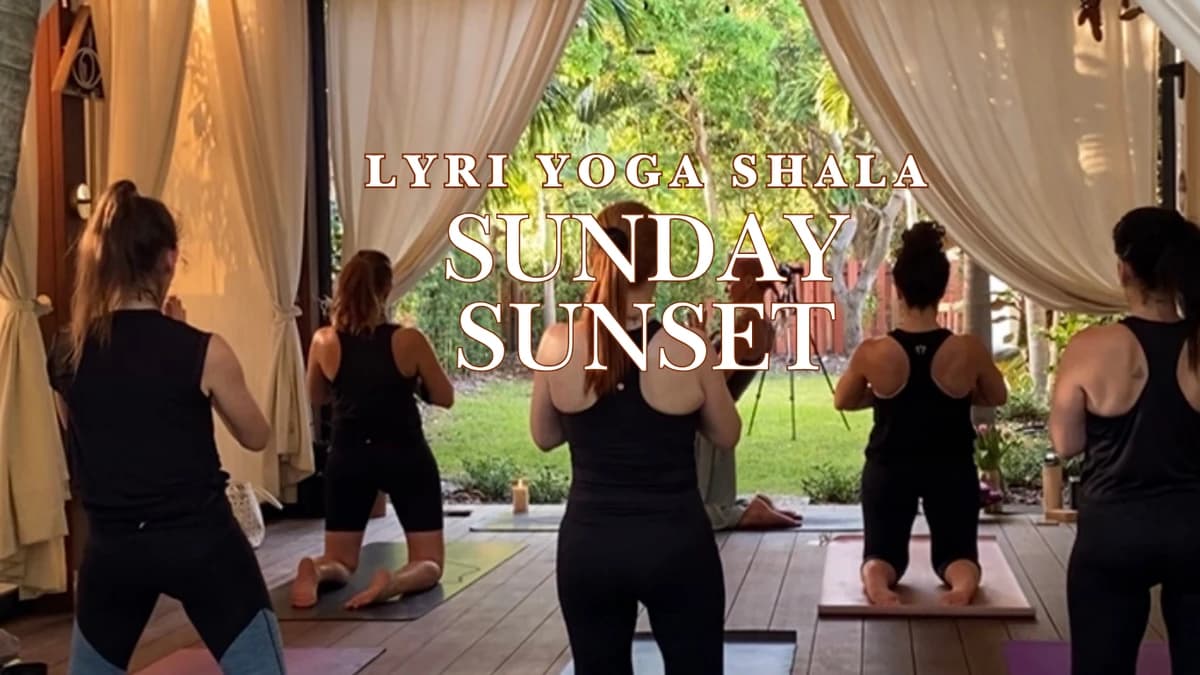 Sunday Sunset Flow at LYRI YOGA Shala hosted by LYRI YOGA Community — yoga classes in Miami Beach