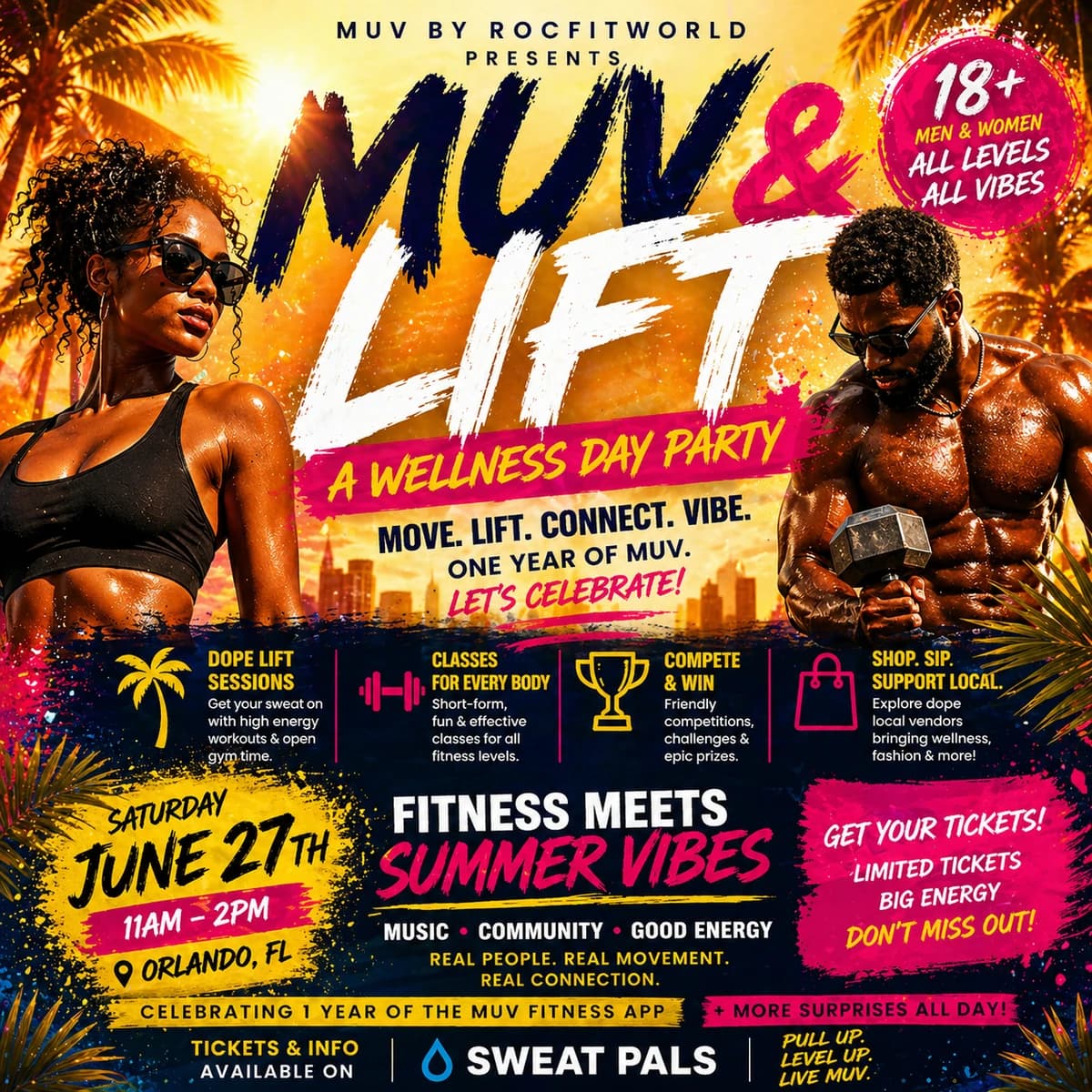 MUV&LIFT: WELLNESS DAY PARTY hosted by ROCFITWORLD — fitness events in Orlando