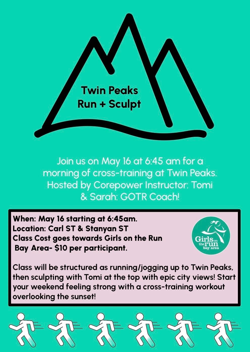 Twin Peaks Run & Sculpt for Girls on the Run Bay Area hosted by Girls on the Run of the Bay Area — run clubs in San Francisco