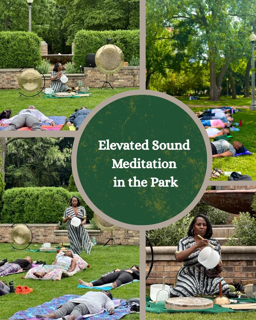 Elevated Sound Bath Meditation in the Park hosted by Mecca Elevated — wellness events in Chicago