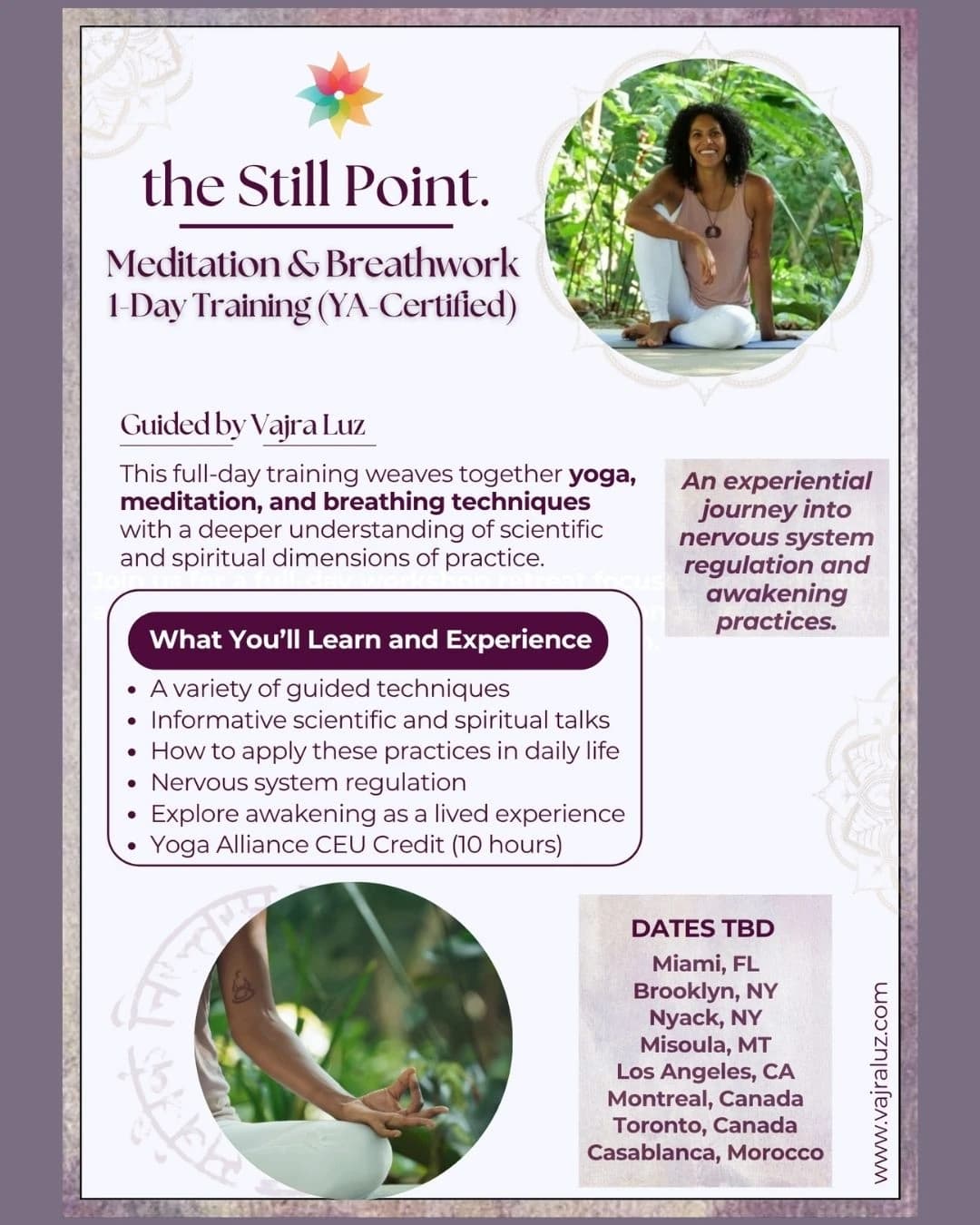 Meditation & Breathwork - Still Point -June 6th, 2026 - hosted by Synergy Yoga & Holistic Wellness — workshops in Miami Beach