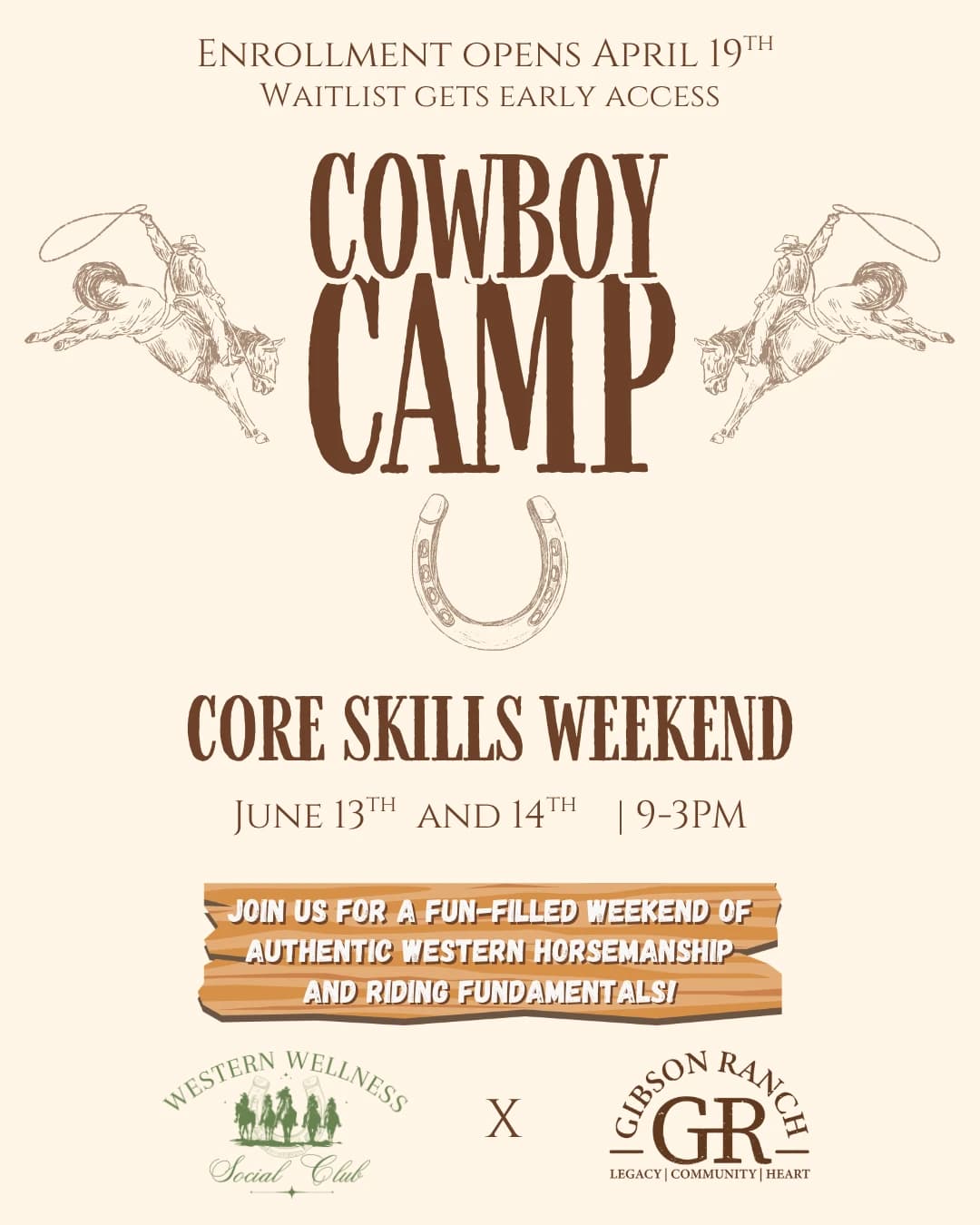 Cowboy Camp 101: Core Skills Weekend hosted by Western Wellness Social Club — wellness events in Los Angeles