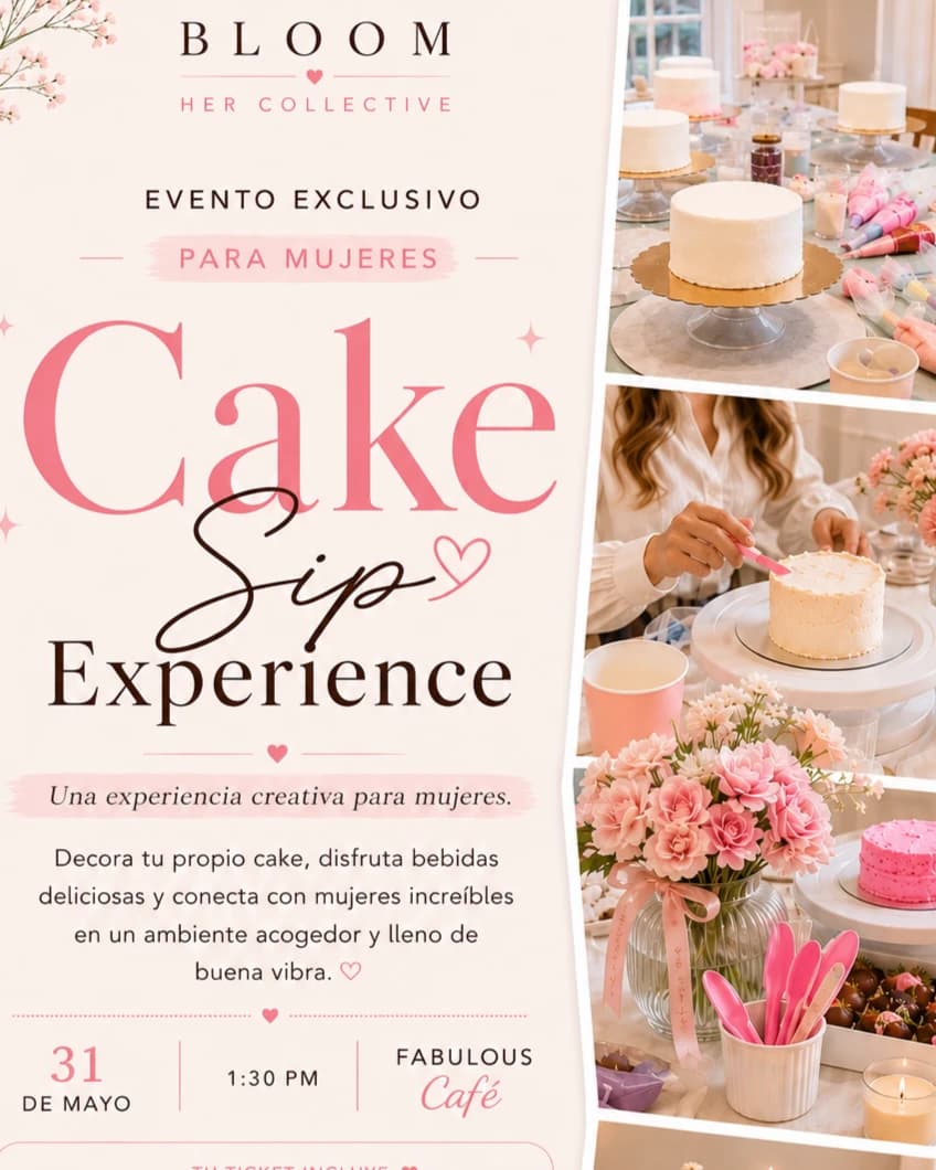Cake & Sip Experience hosted by Bloom Her Collective  — workshops in Orlando