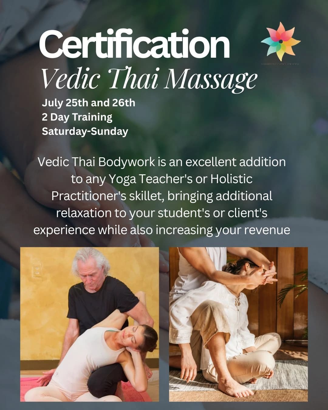 Vedic Thai Massage Certification hosted by Synergy Yoga & Holistic Wellness — workshops in Miami Beach
