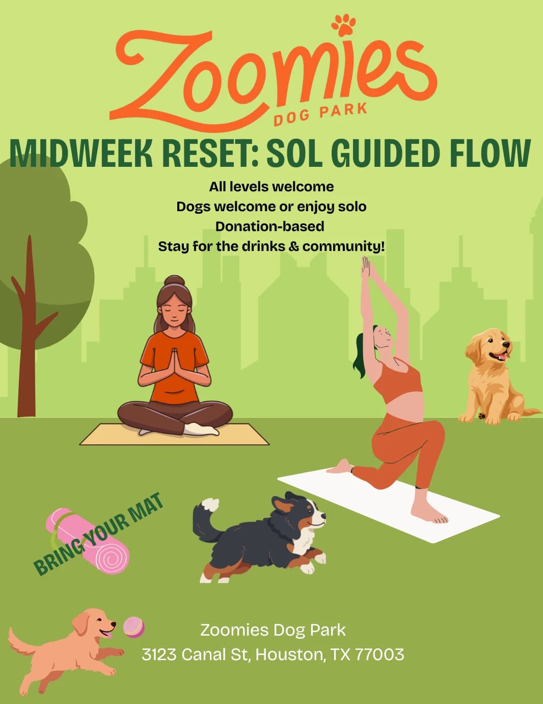 Midweek Reset: Sol Guided Flow hosted by YogiNicole — yoga classes in Houston