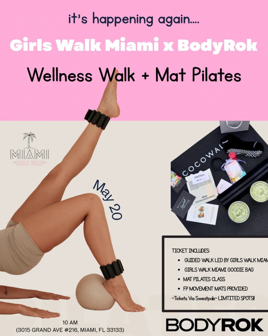 Girls Walk Miami x BodyRok hosted by Girls Walk Miami  — pilates classes in Miami