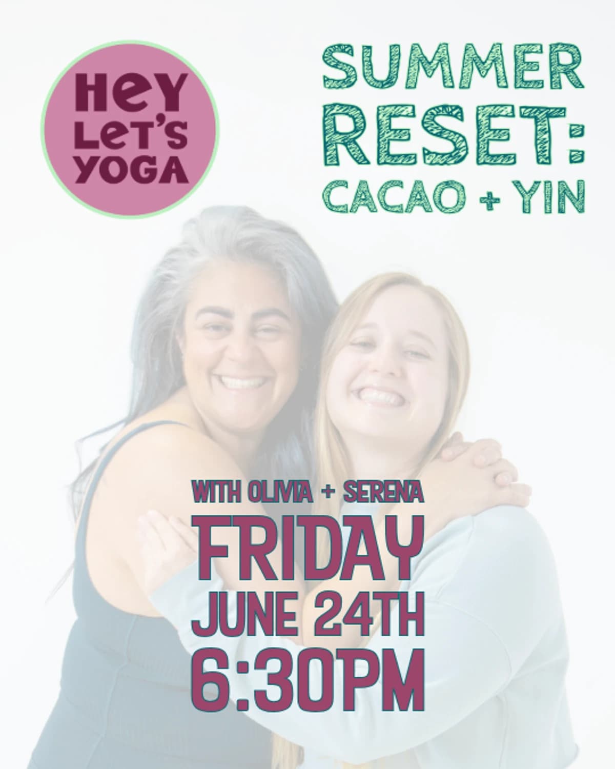 Summer Reset: Cacao + Yin hosted by Hey! Let's Yoga — yoga classes in Denver